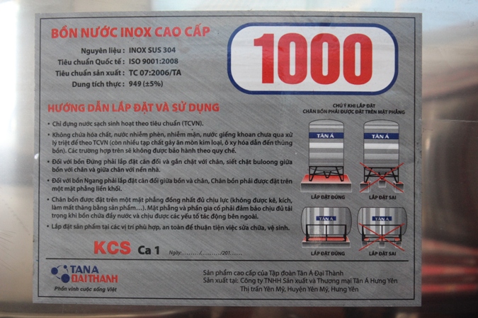 Lắp đặt và sử dụng bồn nước inox an toàn ảnh 4